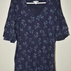 Blue floral tunic
